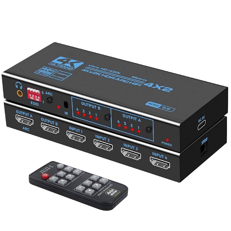 【新品同様】4x4 HDMI 切替 マトリックス4K x 2K HDR10 Amazon.co.jp: TESmart HDMI マトリックス 4入力4出力 PAP機能